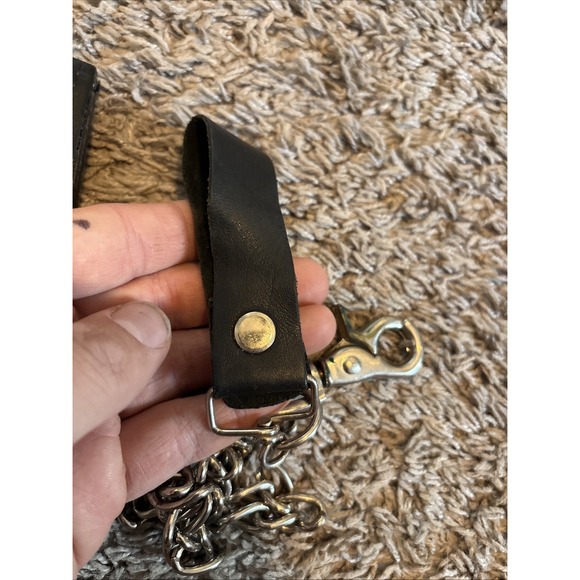 Vintage Harley Davidson Leather Chain Wallet Made In The USA - Picture 6 of 13